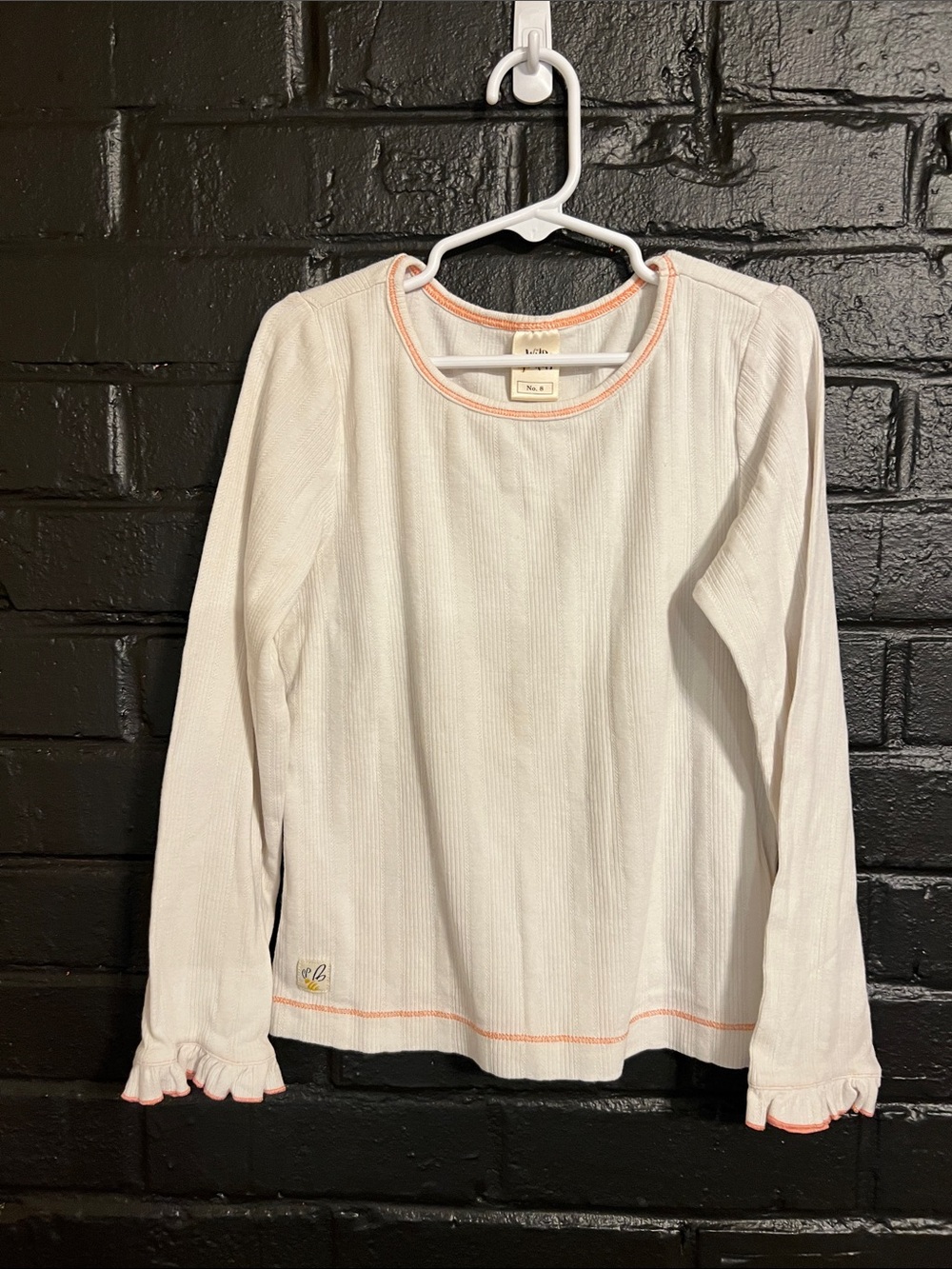 Wildflowers Cream with Peach Trim layering shirt